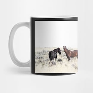 Horses, Horse print, Horse art, Wall art, Wall decor, Trendy print, Animal print, Interior Mug